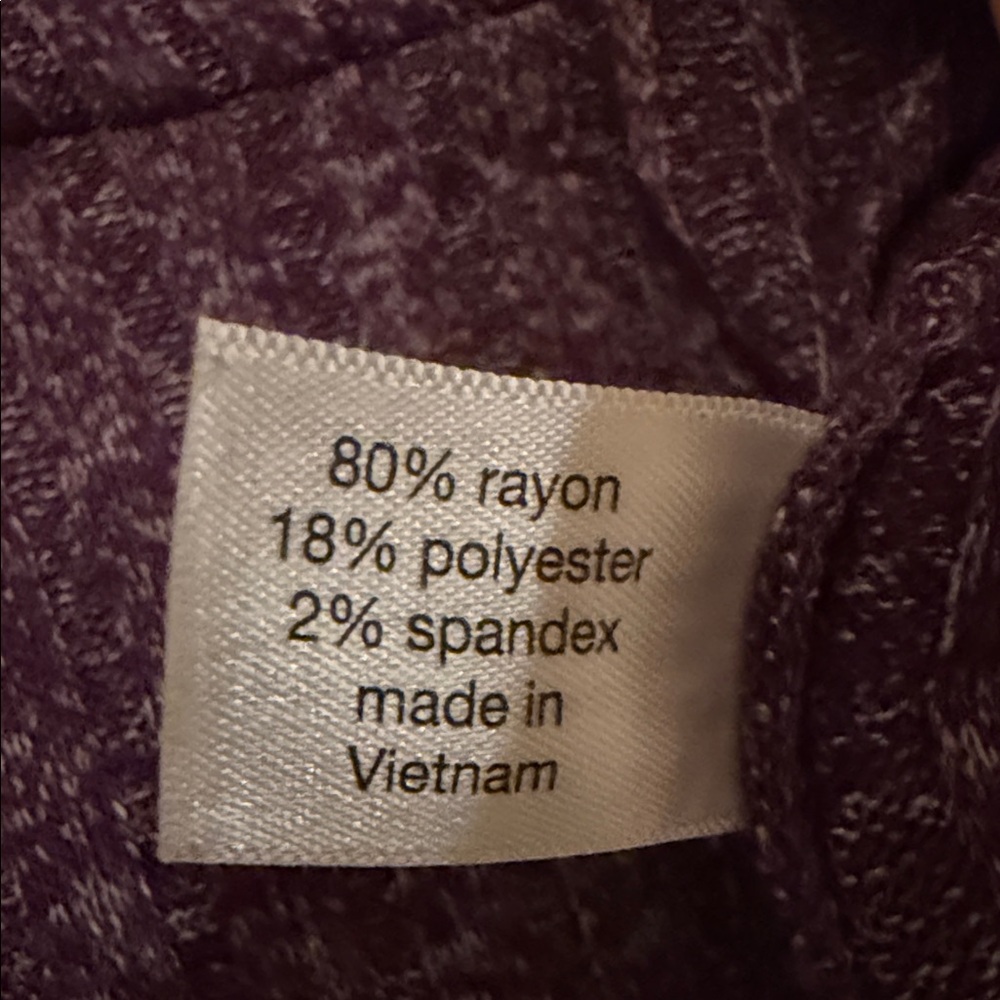 Lane Bryant Hooded Brushed Ribbed Poncho •Purple •Size 14/16 •EPC - Picture 9 of 10